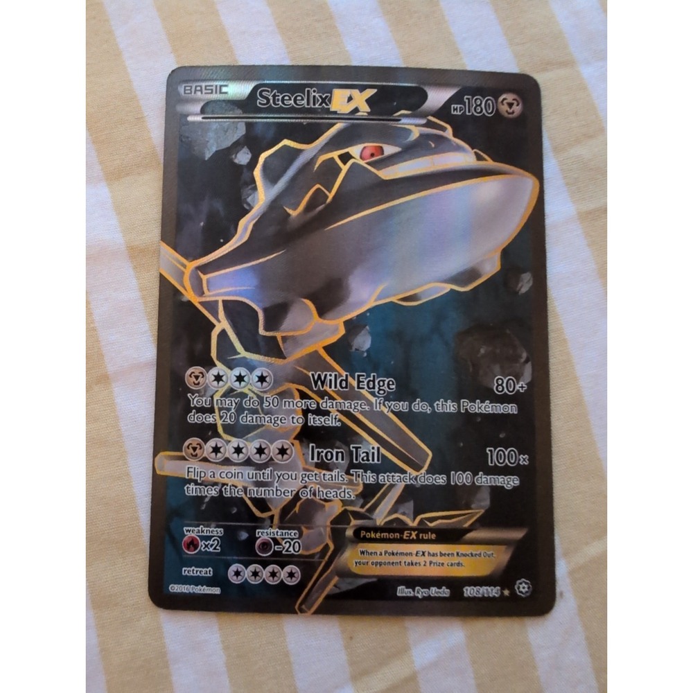 Steelix EX Full Art 108/114 XY Steam Siege Holo Pokemon Card Ultra Rare